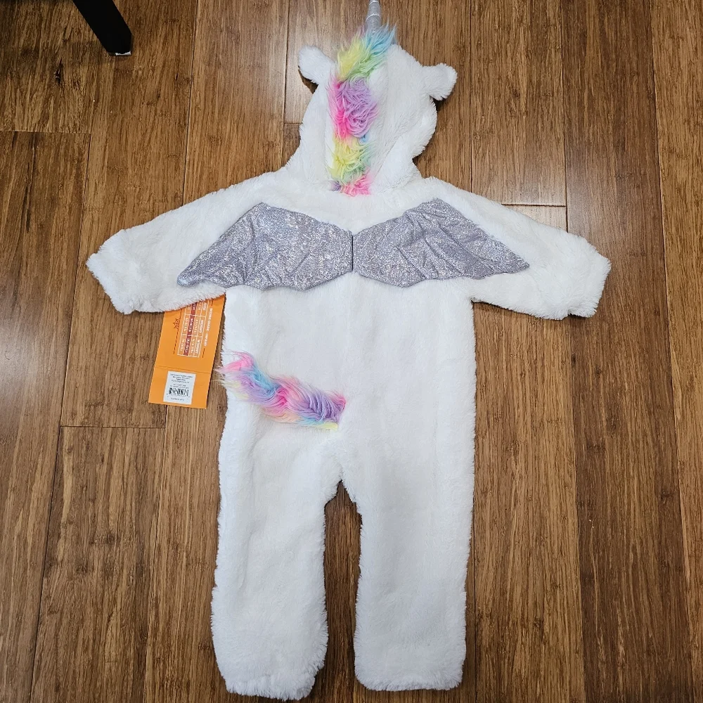 New Target Infant Toddler Sz 6 12 Months Costume Unicorn Dress Up Halloween - Picture 3 of 4